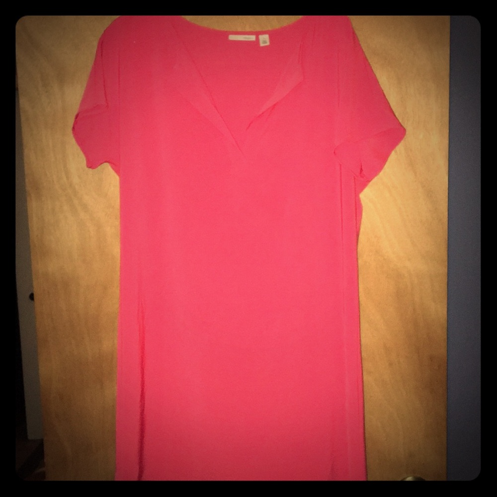 Hot pink flowy dress